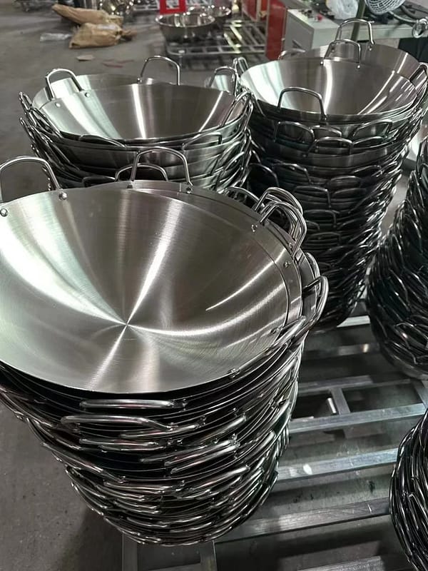 50cm Stainless Steel Wok Pan with Dual Handles